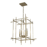 Hubbardton Forge 2023 Soft Gold Tura 4-Light Medium Chandelier