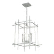 Hubbardton Forge 2023 Vintage Platinum Tura 4-Light Medium Chandelier