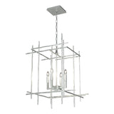 Hubbardton Forge 2023 Vintage Platinum Tura 4-Light Medium Chandelier
