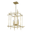 Hubbardton Forge 2023 Modern Brass Tura 4-Light Medium Chandelier