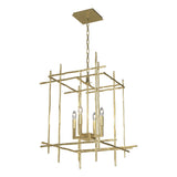 Hubbardton Forge 2023 Modern Brass Tura 4-Light Medium Chandelier