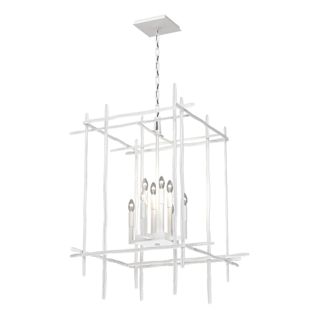 Hubbardton Forge 2023 White Tura 8-Light Large Chandelier