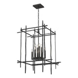 Hubbardton Forge 2023 Black Tura 8-Light Large Chandelier