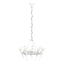 Hubbardton Forge 2023 White Cast Glass (YC) Echo 10-Light Circular Chandelier