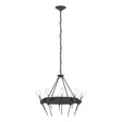 Hubbardton Forge 2023 Natural Iron Cast Glass (YC) Echo 10-Light Circular Chandelier