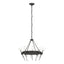 Hubbardton Forge 2023 Natural Iron Cast Glass (YC) Echo 10-Light Circular Chandelier