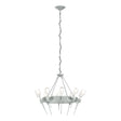 Hubbardton Forge 2023 Vintage Platinum Cast Glass (YC) Echo 10-Light Circular Chandelier