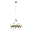 Hubbardton Forge 2023 Soft Gold Cast Glass (YC) Echo 10-Light Circular Chandelier