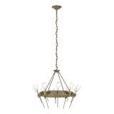 Hubbardton Forge 2023 Soft Gold Cast Glass (YC) Echo 10-Light Circular Chandelier