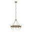Hubbardton Forge 2023 Soft Gold Cast Glass (YC) Echo 10-Light Circular Chandelier