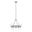 Hubbardton Forge 2023 Sterling Cast Glass (YC) Echo 10-Light Circular Chandelier