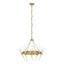 Hubbardton Forge 2023 Modern Brass Cast Glass (YC) Echo 10-Light Circular Chandelier