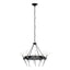 Hubbardton Forge 2023 Ink Cast Glass (YC) Echo 10-Light Circular Chandelier