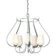 Hubbardton Forge 2012 Vintage Platinum Opal Glass (GG) Flora 5 Arm Chandelier