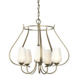 Hubbardton Forge 2012 Soft Gold Opal Glass (GG) Flora 5 Arm Chandelier