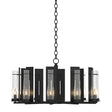 Hubbardton Forge 2014 Black Seeded Clear Glass (II) New Town 10 Arm Chandelier