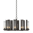 Hubbardton Forge 2014 Oil Rubbed Bronze Seeded Clear Glass (II) New Town 10 Arm Chandelier
