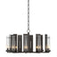 Hubbardton Forge 2014 Oil Rubbed Bronze Seeded Clear Glass (II) New Town 10 Arm Chandelier