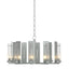 Hubbardton Forge 2014 Vintage Platinum Seeded Clear Glass (II) New Town 10 Arm Chandelier