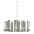 Hubbardton Forge 2014 Sterling Seeded Clear Glass (II) New Town 10 Arm Chandelier