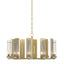 Hubbardton Forge 2014 Modern Brass Seeded Clear Glass (II) New Town 10 Arm Chandelier