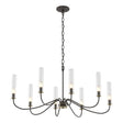 Hubbardton Forge 2019 Oil Rubbed Bronze Brass Clear Glass (ZM) Grace 8-Arm Chandelier