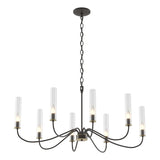 Hubbardton Forge 2019 Oil Rubbed Bronze Brass Clear Glass (ZM) Grace 8-Arm Chandelier