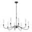 Hubbardton Forge 2019 Oil Rubbed Bronze Brass Clear Glass (ZM) Grace 8-Arm Chandelier