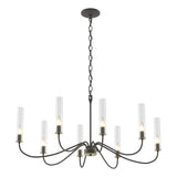 Hubbardton Forge 2019 Natural Iron Brass Clear Glass (ZM) Grace 8-Arm Chandelier