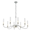 Hubbardton Forge 2019 Vintage Platinum Brass Clear Glass (ZM) Grace 8-Arm Chandelier