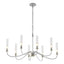 Hubbardton Forge 2019 Vintage Platinum Brass Clear Glass (ZM) Grace 8-Arm Chandelier