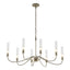 Hubbardton Forge 2019 Soft Gold Brass Clear Glass (ZM) Grace 8-Arm Chandelier