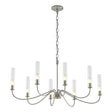 Hubbardton Forge 2019 Sterling Brass Clear Glass (ZM) Grace 8-Arm Chandelier