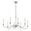 Hubbardton Forge 2019 Sterling Brass Clear Glass (ZM) Grace 8-Arm Chandelier