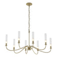 Hubbardton Forge 2019 Modern Brass Brass Clear Glass (ZM) Grace 8-Arm Chandelier