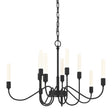 Hubbardton Forge 2014 Black Lisse 10 Arm Chandelier
