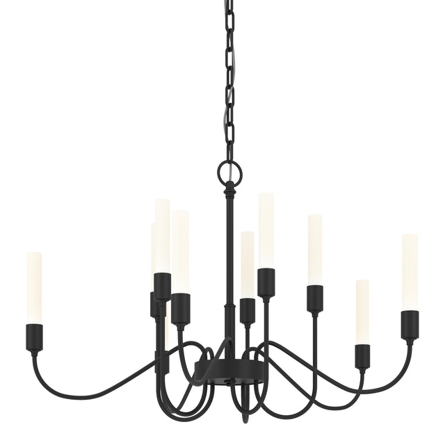 Hubbardton Forge 2014 Black Lisse 10 Arm Chandelier