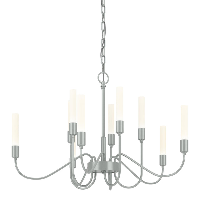 Hubbardton Forge 2014 Vintage Platinum Lisse 10 Arm Chandelier