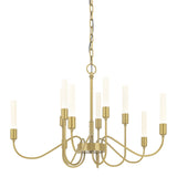 Hubbardton Forge 2014 Modern Brass Lisse 10 Arm Chandelier