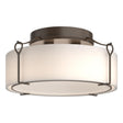 Hubbardton Forge 2020 Bronze Opal Glass (GG) Bow Large Semi-Flush