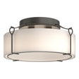 Hubbardton Forge 2020 Dark Smoke Opal Glass (GG) Bow Large Semi-Flush