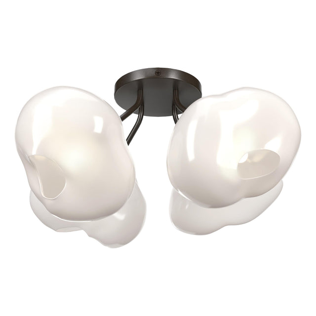 Hubbardton Forge 2022 Oil Rubbed Bronze Frosted Glass (FD) Ume 4-Light Semi-Flush