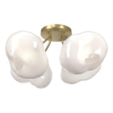 Hubbardton Forge 2022 Modern Brass Frosted Glass (FD) Ume 4-Light Semi-Flush