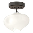 Hubbardton Forge 2022 Dark Smoke Bronze Frosted Glass (FD) Ume 1-Light Semi-Flush
