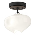 Hubbardton Forge 2022 Black Bronze Frosted Glass (FD) Ume 1-Light Semi-Flush
