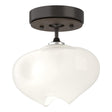 Hubbardton Forge 2022 Oil Rubbed Bronze Bronze Frosted Glass (FD) Ume 1-Light Semi-Flush