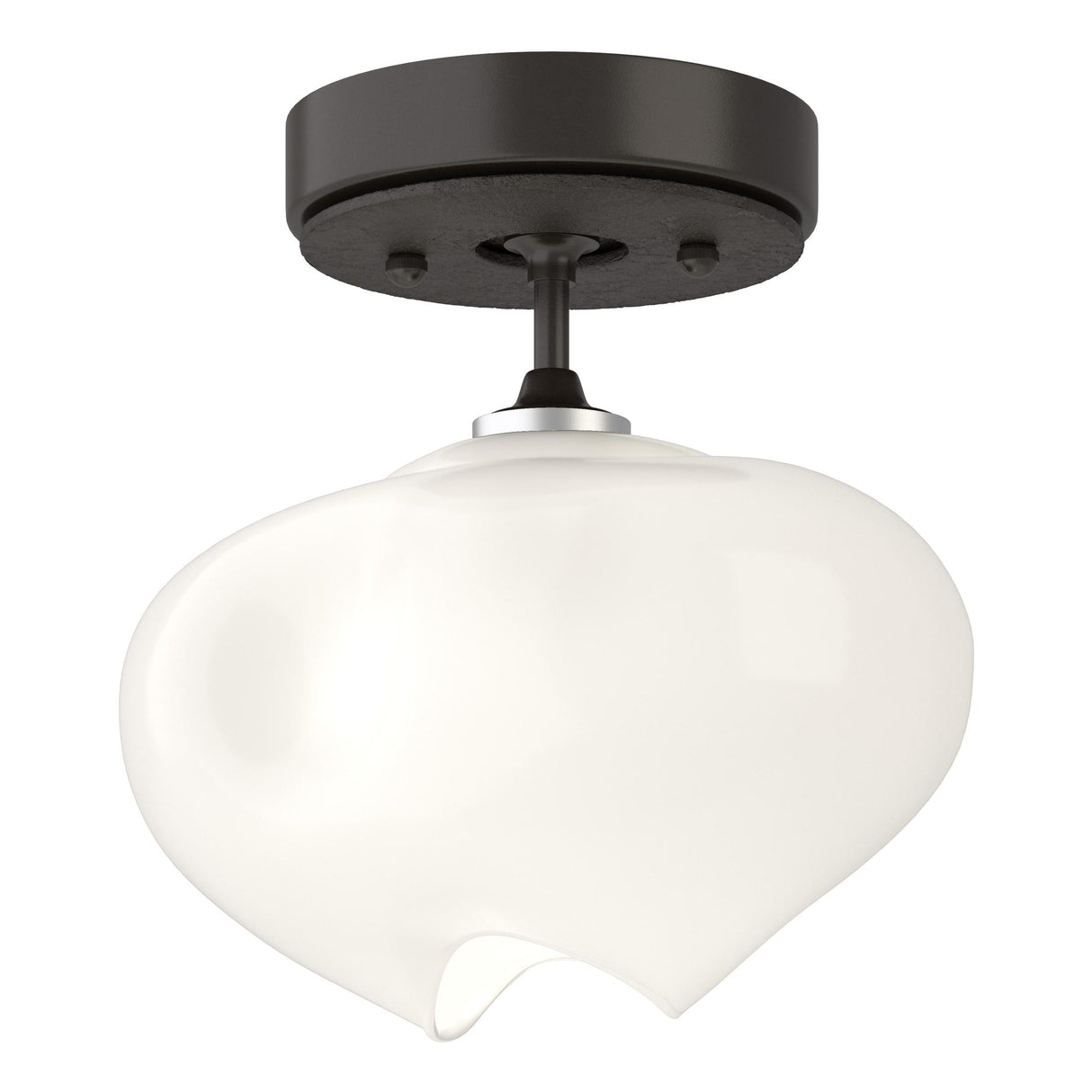 Hubbardton Forge 2022 Oil Rubbed Bronze Oil Rubbed Bronze Frosted Glass (FD) Ume 1-Light Semi-Flush