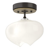 Hubbardton Forge 2022 Oil Rubbed Bronze Modern Brass Frosted Glass (FD) Ume 1-Light Semi-Flush