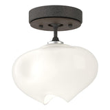 Hubbardton Forge 2022 Natural Iron Bronze Frosted Glass (FD) Ume 1-Light Semi-Flush