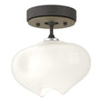 Hubbardton Forge 2022 Natural Iron Soft Gold Frosted Glass (FD) Ume 1-Light Semi-Flush